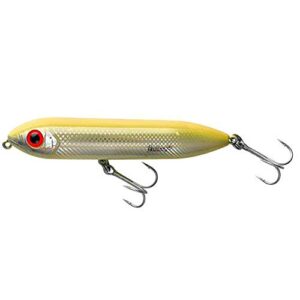 Heddon Super Spook Topwater Fishing Lure for Saltwater and Freshwater, Bone/Silver, Super Spook (7/8 oz)