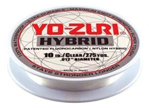 yo-zuri hybrid clear line 275yd spool in 8lb