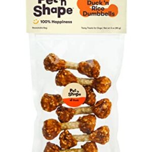 Pet 'n Shape Duck 'n Rice Dumbbells Dog Treats - 3 Ounce