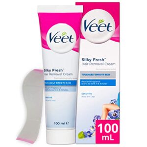 veet hair removal cream sensitive skin with aloe vera & vitamin e (100ml)