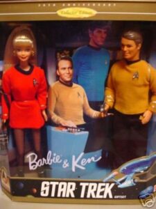 star trek 30th avviversary collector's edition barbie and ken star trek gift set