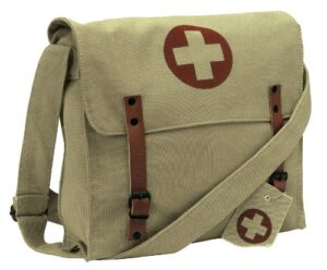 rothco vintage canvas medic bag - khaki