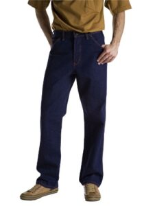 dickies mens regular-fit five-pocket jeans, indigo blue rigid, 36w x 30l us