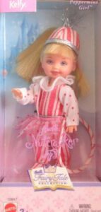 barbie kelly as peppermint girl nutcracker 4" doll