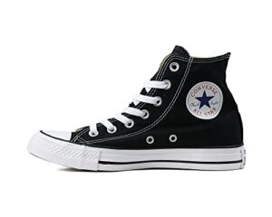 converse clothing & apparel chuck taylor all star canvas high top sneaker, black/white, 12 women/10 men