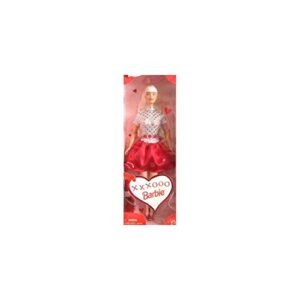 barbie 1999 valentine special edition 12 inch doll - xxxooo barbie doll with glamour dress, shoes and hairbrush