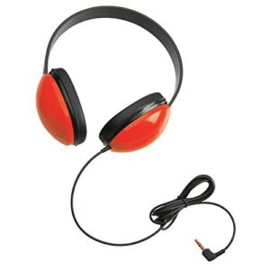 califone 2800-rd listening first stereo headphones with 3.5mm mini plug, red