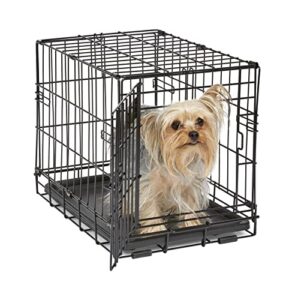midwest homes for pets newly enhanced single & double door icrate dog crate, includes leak-proof pan, floor protecting feet , divider panel & new patented features