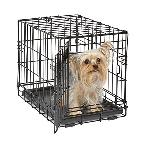 MidWest Homes for Pets Newly Enhanced Single & Double Door iCrate Dog Crate, Includes Leak-Proof Pan, Floor Protecting Feet , Divider Panel & New Patented Features