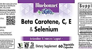 BlueBonnet Beta Carotene C and E Plus Selenium Vegetarian Capsules, 60 Count