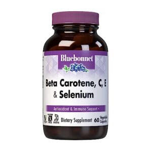 bluebonnet beta carotene c and e plus selenium vegetarian capsules, 60 count