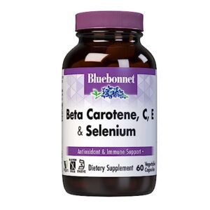 BlueBonnet Beta Carotene C and E Plus Selenium Vegetarian Capsules, 60 Count