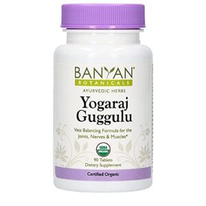 banyan botanicals yogaraj guggulu tablets – organic supplement ­­– traditional blend for supporting the skeletal & neuromuscular systems* – 90 tablets – non-gmo, sustainably sourced, vegan