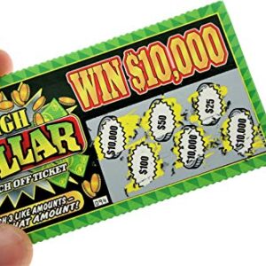 JA-RU Fake Lottery Ticket Scratch Tickets (5 Tickets / 1 Pack) Pranking Toys for Friend and Family Scratcher Jokes and Gag Winning Tickets Surprise. 1381-1A