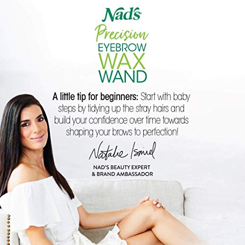 Nad's Eyebrow Shaper Wax Kit Eyebrow Facial Hair Removal Delicate Areas Cotton Strips, Cleansing Wipes, 0.2 Ounce (Pack of 1)