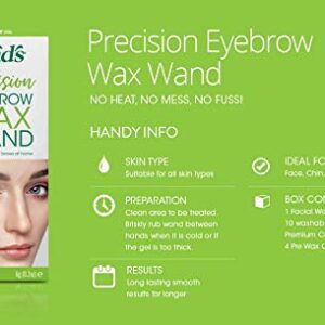 Nad's Eyebrow Shaper Wax Kit Eyebrow Facial Hair Removal Delicate Areas Cotton Strips, Cleansing Wipes, 0.2 Ounce (Pack of 1)