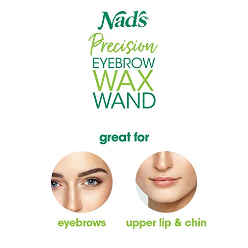 Nad's Eyebrow Shaper Wax Kit Eyebrow Facial Hair Removal Delicate Areas Cotton Strips, Cleansing Wipes, 0.2 Ounce (Pack of 1)