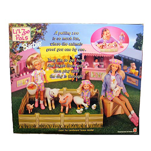 Barbie Li'l Zoo Pals Gift Set w Barbie, Kelly & Stacie Dolls (1998)