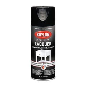krylon k07030 lacquer spray paint gloss black, 12 ounce aerosol