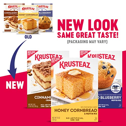 Krusteaz Cinnamon Swirl Crumb Cake and Muffin Mix, 21 oz Box