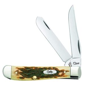 CASE XX WR Pocket Knife Amber Bone Mini Trapper Item #013 - (6207 SS) - Length Closed: 3 1/2 Inches …