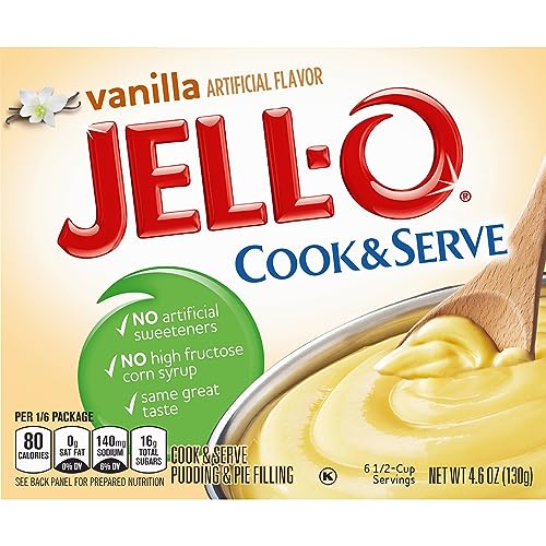 JELL-O Vanilla Cook & Serve Pudding Mix (4.6 oz Box)