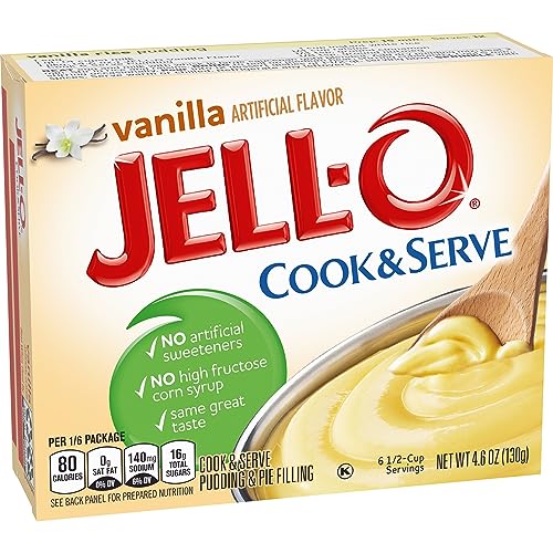 JELL-O Vanilla Cook & Serve Pudding Mix (4.6 oz Box)