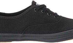 Keds Women's Champion Original Canvas Lace-Up Sneaker, Black/Black, 7 M US