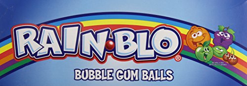 Rain-blo Bubble Gum Balls, 1.7 Ounce Tube, Pack of 24