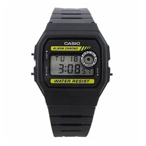 casio f-94wa-9dg men's digital multi-function black rubber watch
