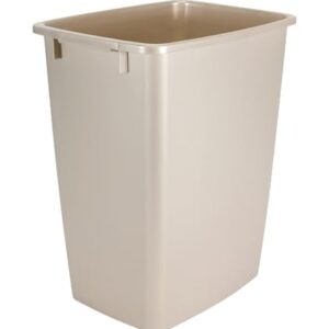 Rubbemaid FG2806TPBISQU Rubbermaid Small Trash, 9-Gallons, Beige, Plastic Garbage Can/Wastebasket for Kitchen/Bathroom fits Under-Sink/Desk/Countertop/Cabinet, 21-quart, Bisque