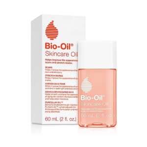 bio-oil skincare body oil, vitamin e, serum for scars & stretchmarks, face & body moisturizer, 2 oz, all skin types