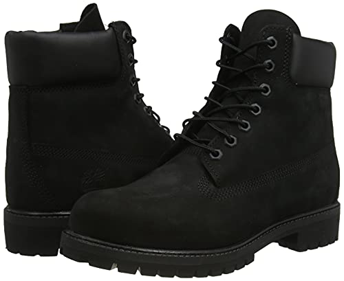 Timberland Men's 6 inch Premium Waterproof Boot, Black Nubuck, 8.5