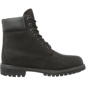 Timberland Men's 6 inch Premium Waterproof Boot, Black Nubuck, 8.5