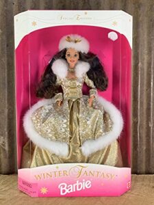 winter fantasy barbie brunette sam's club exclusive mattel #15530 1995