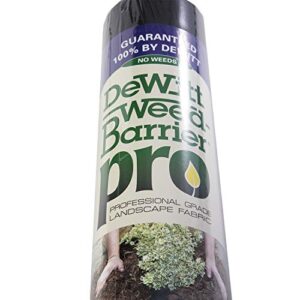 Dewitt Black 3-Foot by 50-Foot 3oz Weed Barrier Pro Landscape Fabric PBK350