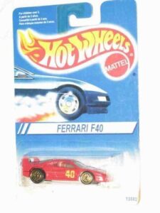 #069 ferrari f40 ultra hot wheels gold collectible collector car mattel hot wheels