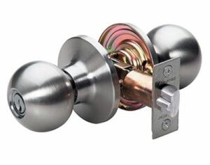 master lock bao0115 keyed ball door knob with lock, satin nickel