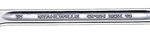 Stahlwille 40483232 Combination Spanners Open-Box No. 13a, Size 1/2", SAE, with 15-Degree Offset Ring End, Chrome Plated Finish, Length 160mm, Made in Germany