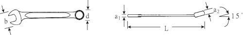 Stahlwille 40483232 Combination Spanners Open-Box No. 13a, Size 1/2", SAE, with 15-Degree Offset Ring End, Chrome Plated Finish, Length 160mm, Made in Germany