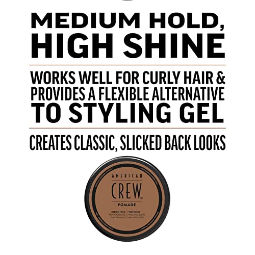 American Crew Men's Hair Pomade (OLD VERSION), Medium Hold with High Shine, 3 Oz (Pack of 1)