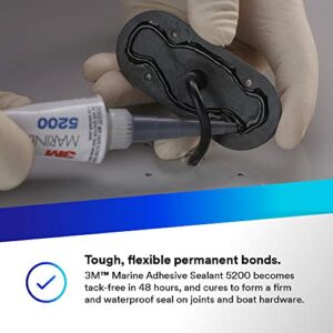 3M TALC Marine Adhesive Sealant 5200 - Permanent Bonding and Sealing for Boats and Marine Applications - Black - 3 Ounces