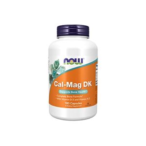 now supplements, cal-mag dk with vitamin d-3 and vitamin k-2, supports bone health*, 180 capsules