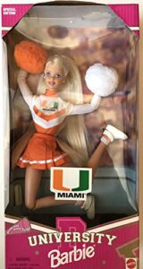 university of miami special edition cheerleader barbie doll