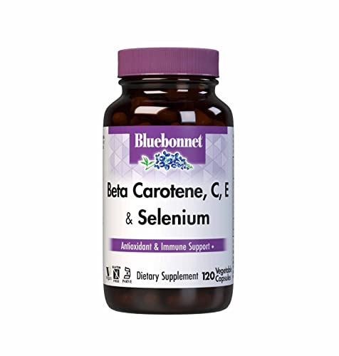 BlueBonnet Beta Carotene C and E Plus Selenium Vegetarian Capsules, 120 Count, White