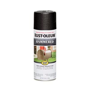rust-oleum 7215830 stops rust hammered spray paint, 12 oz, black, 12 ounce (pack of 1)
