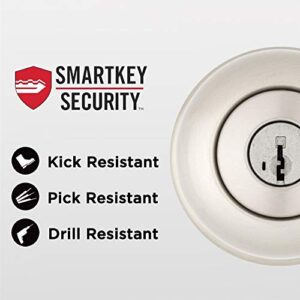 Kwikset Juno Keyed Entry Door Knob with Microban Antimicrobial Protection featuring SmartKey Security in Satin Nickel