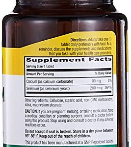 Country Life Selenium, Yeast Bound, Supports Immune Health, 100mcg, 90 Tablets, Certified Gluten Free, Certified Vegan, Certified Halal