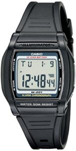 casio men's w201-1av chronograph water resistant watch