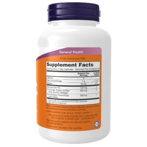 NOW Supplements, Glucosamine & Chondroitin, with Trace Mineral Concentrate and Alfalfa, 120 Veg Capsules